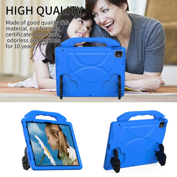 For iPad Air 13 2025 / 2024 Children EVA Shockproof Tablet Case with Thumb Bracket(Blue)