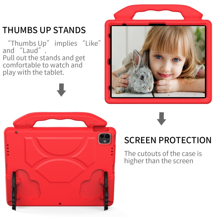 For iPad Air 13 2025 / 2024 Children EVA Shockproof Tablet Case with Thumb Bracket(Red) - iPad Air 13 2025 / 2024 Cases by PMC TechLife | Online Shopping South Africa | PMC TechLife | Buy Now Pay Later Mobicred
