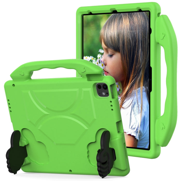 For iPad Air 13 2025 / 2024 Children EVA Shockproof Tablet Case with Thumb Bracket(Green) - iPad Air 13 2025 / 2024 Cases by PMC TechLife | Online Shopping South Africa | PMC TechLife | Buy Now Pay Later Mobicred