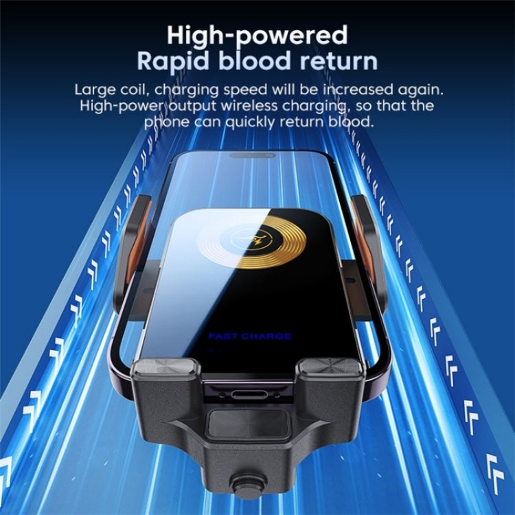 X15 Wireless Charger Mobile Phone Bracket Car Air Vent Cell Phone Mount Holder(Silver) - Wireless Charger Holders by PMC TechLife | Online Shopping South Africa | PMC TechLife | Buy Now Pay Later Mobicred