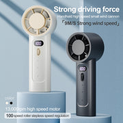 FC1 100 Wind Speed Levels Summer Cooler Desktop Fan Turbine Handheld Fan(White)