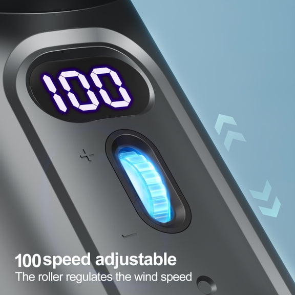 FC1 100 Wind Speed Levels Summer Cooler Desktop Fan Turbine Handheld Fan(Black)