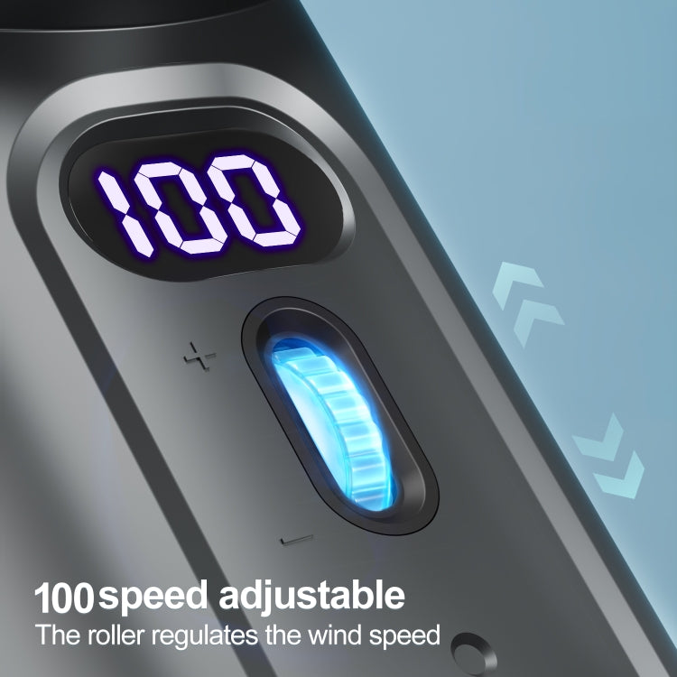FC1 100 Wind Speed Levels Summer Cooler Desktop Fan Turbine Handheld Fan(Black)