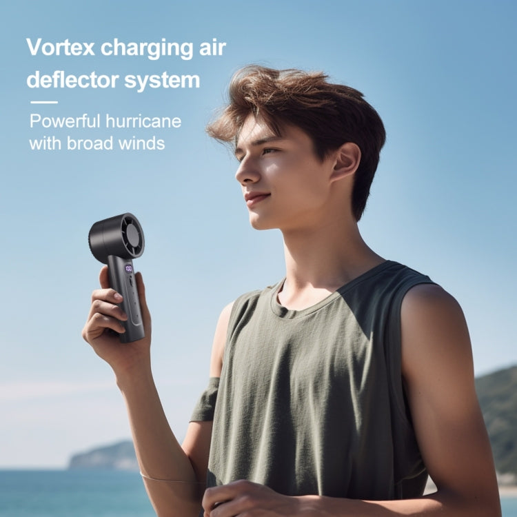 FC1 100 Wind Speed Levels Summer Cooler Desktop Fan Turbine Handheld Fan(Black) - Electric Fans by PMC TechLife | Online Shopping South Africa | PMC TechLife | Buy Now Pay Later Mobicred