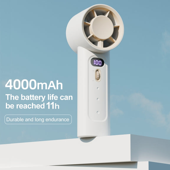 FC1 100 Wind Speed Levels Summer Cooler Desktop Fan Turbine Handheld Fan(Black)