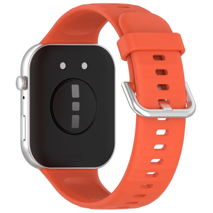 For Huawei Watch Fit3 Silicone Soft Watch Band + Clear Watch Protective Case Set(Orange) - free shipping - PMc TechLife - Order now!