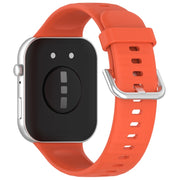 For Huawei Watch Fit3 Silicone Soft Watch Band + Clear Watch Protective Case Set(Orange)