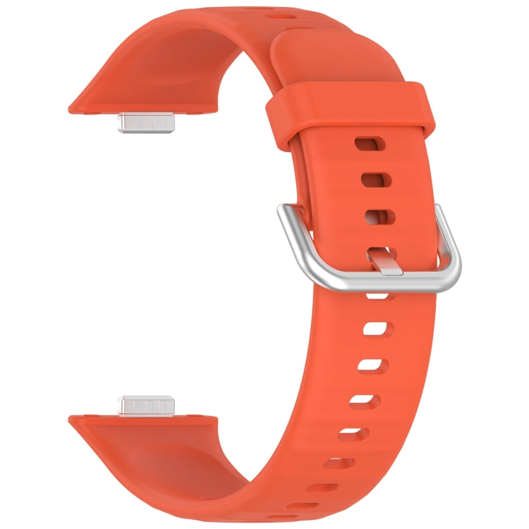 For Huawei Watch Fit3 Silicone Soft Watch Band + Clear Watch Protective Case Set(Orange) - free shipping - PMc TechLife - Order now!