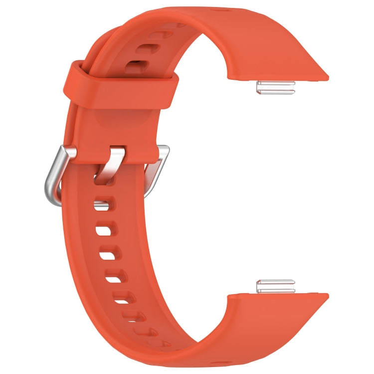 For Huawei Watch Fit3 Silicone Soft Watch Band + Clear Watch Protective Case Set(Orange) - free shipping - PMc TechLife - Order now!