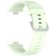 For Huawei Watch Fit3 Silicone Soft Watch Band + Clear Watch Protective Case Set(Green)