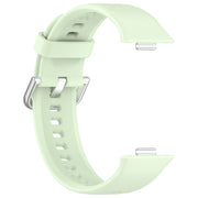 For Huawei Watch Fit3 Silicone Soft Watch Band + Clear Watch Protective Case Set(Green)