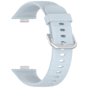 For Huawei Watch Fit3 Silicone Soft Watch Band + Clear Watch Protective Case Set(Light Blue)