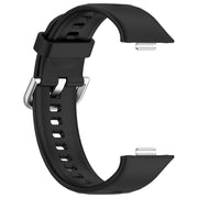 For Huawei Watch Fit3 Silicone Soft Watch Band + Clear Watch Protective Case Set(Black)