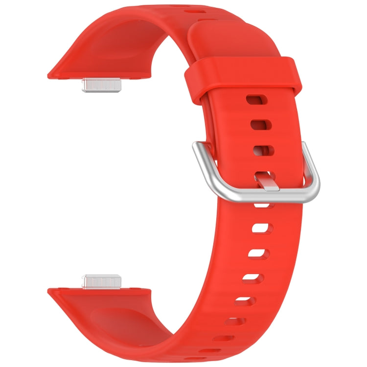 For Huawei Watch Fit3 Silicone Soft Watch Band + Clear Watch Protective Case Set(Red) - Watch Bands by PMc TechLife | Online Shopping South Africa | PMc TechLife | Buy Now Pay Later Mobicred