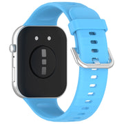 For Huawei Watch Fit3 Silicone Soft Watch Band + Clear Watch Protective Case Set(Sky Blue)