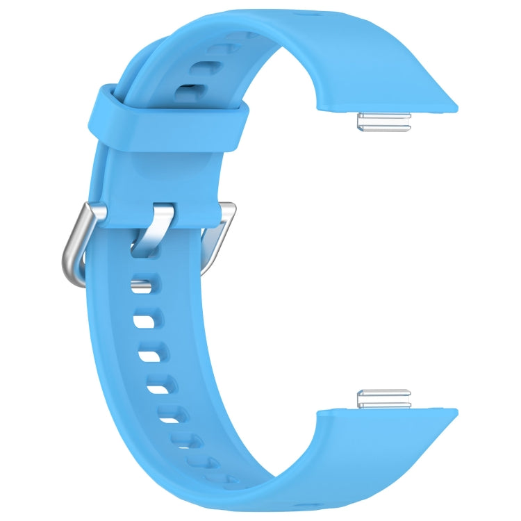 For Huawei Watch Fit3 Silicone Soft Watch Band + Clear Watch Protective Case Set(Sky Blue) - free shipping - PMc TechLife - Order now!