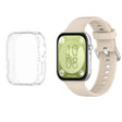 For Huawei Watch Fit3 Silicone Soft Watch Band + Clear Watch Protective Case Set(Ivory White) - free shipping - PMc TechLife - Order now!