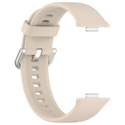 For Huawei Watch Fit3 Silicone Soft Watch Band + Clear Watch Protective Case Set(Ivory White)