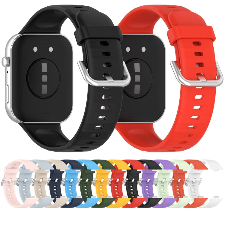 For Huawei Watch Fit3 Silicone Soft Watch Band + Clear Watch Protective Case Set(Light Blue)