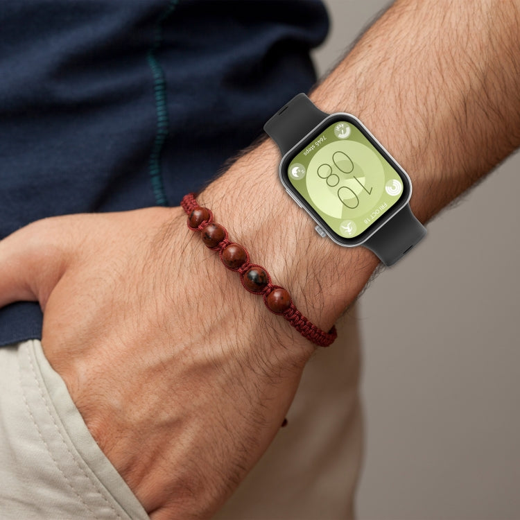 For Huawei Watch Fit3 Silicone Soft Watch Band + Clear Watch Protective Case Set(Pink) - free shipping - PMc TechLife - Order now!