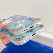 For iPhone 16 Pro Electroplating Laser Butterfly Phone Case(Blue Butterflies AB4)