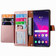 For Samsung Galaxy S25 Ultra 5G Love Zipper Lanyard Leather Phone Case(Pink)