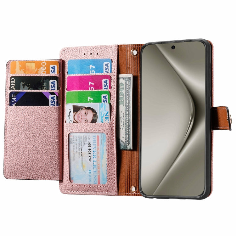 For Huawei Pura 70 Pro Love Zipper Lanyard Leather Phone Case(Pink)