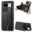 For Google Pixel 9 Pro XL Retro Leather Zipper Wallet Back Phone Case(Black) - Google Cases by PMC TechLife | Online Shopping South Africa | PMC TechLife | Buy Now Pay Later Mobicred