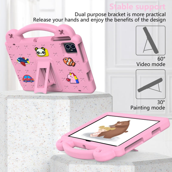 For Teclast M50 HD 10.1 / M50 Pro 10.1 2023 Handle Kickstand Children EVA Shockproof Tablet Case(Pink)