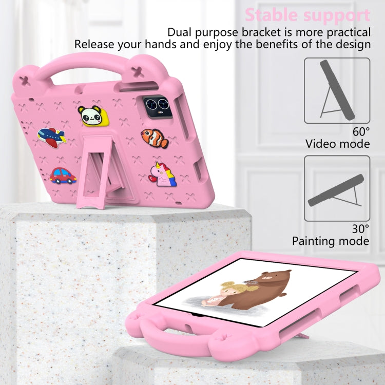 For Teclast M50 HD 10.1 / M50 Pro 10.1 2023 Handle Kickstand Children EVA Shockproof Tablet Case(Pink)