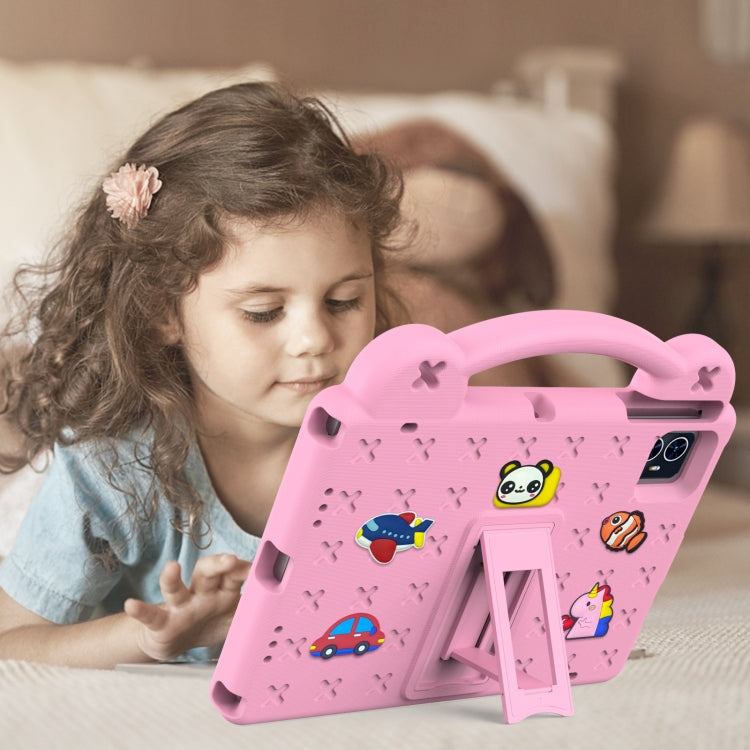 For Teclast M50 HD 10.1 / M50 Pro 10.1 2023 Handle Kickstand Children EVA Shockproof Tablet Case(Pink)