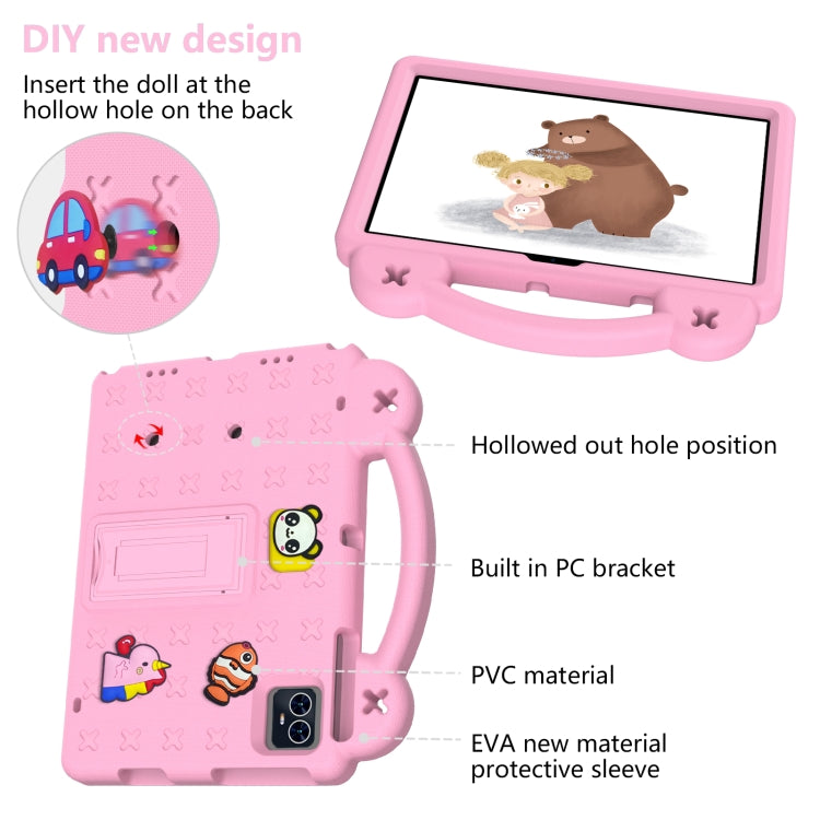 For Teclast M50 HD 10.1 / M50 Pro 10.1 2023 Handle Kickstand Children EVA Shockproof Tablet Case(Pink)