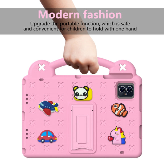 For Teclast M50 HD 10.1 / M50 Pro 10.1 2023 Handle Kickstand Children EVA Shockproof Tablet Case(Pink)