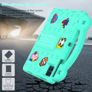For Teclast M50 HD 10.1 / M50 Pro 10.1 2023 Handle Kickstand Children EVA Shockproof Tablet Case(Mint Green)