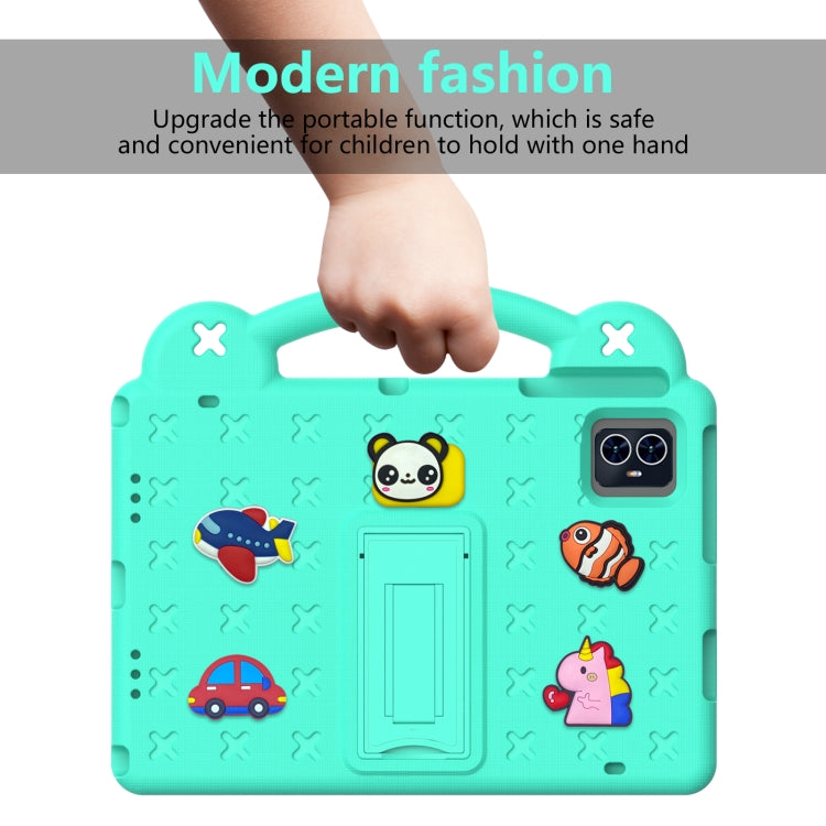 For Teclast M50 HD 10.1 / M50 Pro 10.1 2023 Handle Kickstand Children EVA Shockproof Tablet Case(Mint Green)