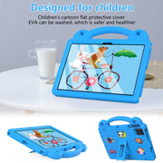 For Teclast M50 HD 10.1 / M50 Pro 10.1 2023 Handle Kickstand Children EVA Shockproof Tablet Case(Sky Blue)