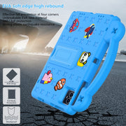 For Teclast M50 HD 10.1 / M50 Pro 10.1 2023 Handle Kickstand Children EVA Shockproof Tablet Case(Sky Blue)