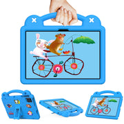 For Teclast M50 HD 10.1 / M50 Pro 10.1 2023 Handle Kickstand Children EVA Shockproof Tablet Case(Sky Blue)