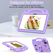 For Teclast M50 HD 10.1 / M50 Pro 10.1 2023 Handle Kickstand Children EVA Shockproof Tablet Case(Light Purple)