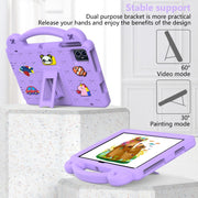 For Teclast M50 HD 10.1 / M50 Pro 10.1 2023 Handle Kickstand Children EVA Shockproof Tablet Case(Light Purple)