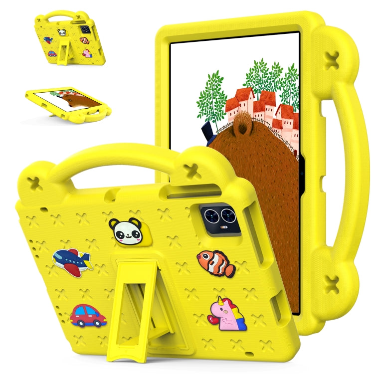 For Teclast M50 HD 10.1 / M50 Pro 10.1 2023 Handle Kickstand Children EVA Shockproof Tablet Case(Yellow) - free shipping - PMC TechLife - Order now!