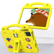 For Teclast M50 HD 10.1 / M50 Pro 10.1 2023 Handle Kickstand Children EVA Shockproof Tablet Case(Yellow)
