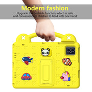 For Teclast M50 HD 10.1 / M50 Pro 10.1 2023 Handle Kickstand Children EVA Shockproof Tablet Case(Yellow)