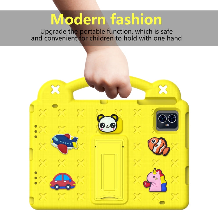 For Teclast M50 HD 10.1 / M50 Pro 10.1 2023 Handle Kickstand Children EVA Shockproof Tablet Case(Yellow)