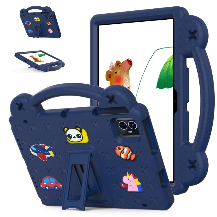 For Teclast M50 HD 10.1 / M50 Pro 10.1 2023 Handle Kickstand Children EVA Shockproof Tablet Case(Navy Blue) - Teclast by PMC TechLife | Online Shopping South Africa | PMC TechLife | Buy Now Pay Later Mobicred
