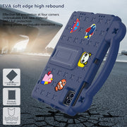 For Teclast M50 HD 10.1 / M50 Pro 10.1 2023 Handle Kickstand Children EVA Shockproof Tablet Case(Navy Blue)
