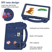 For Teclast M50 HD 10.1 / M50 Pro 10.1 2023 Handle Kickstand Children EVA Shockproof Tablet Case(Navy Blue)