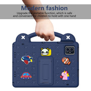 For Teclast M50 HD 10.1 / M50 Pro 10.1 2023 Handle Kickstand Children EVA Shockproof Tablet Case(Navy Blue)