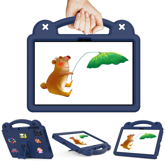 For Teclast M50 HD 10.1 / M50 Pro 10.1 2023 Handle Kickstand Children EVA Shockproof Tablet Case(Navy Blue)