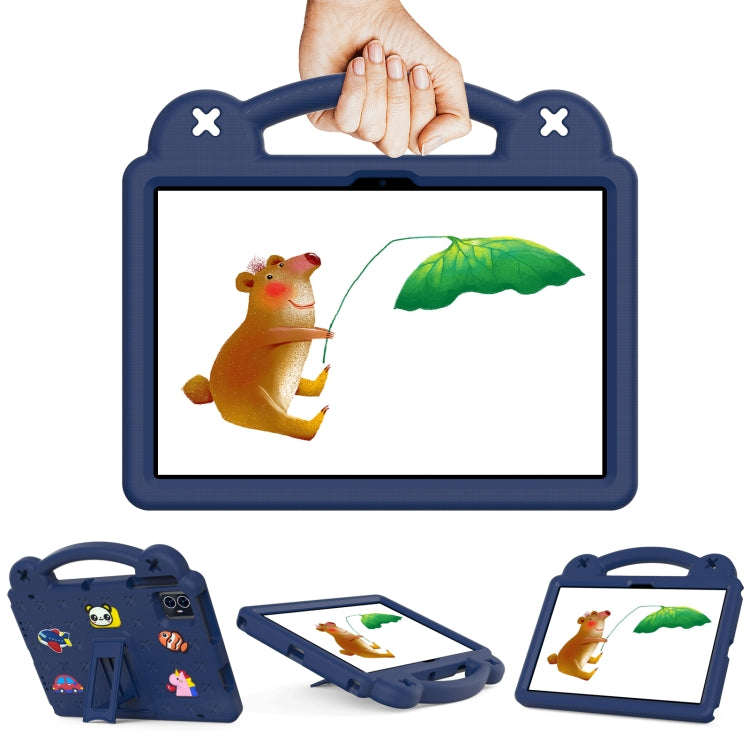 For Teclast M50 HD 10.1 / M50 Pro 10.1 2023 Handle Kickstand Children EVA Shockproof Tablet Case(Navy Blue)